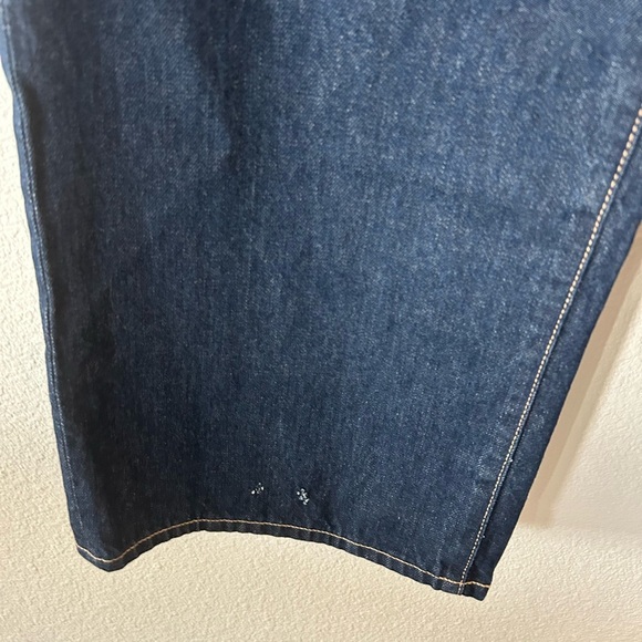 NWT SLVRLAKE Grace High Rise Wide Leg Cargo Jeans in Dark Denim - Picture 6 of 7